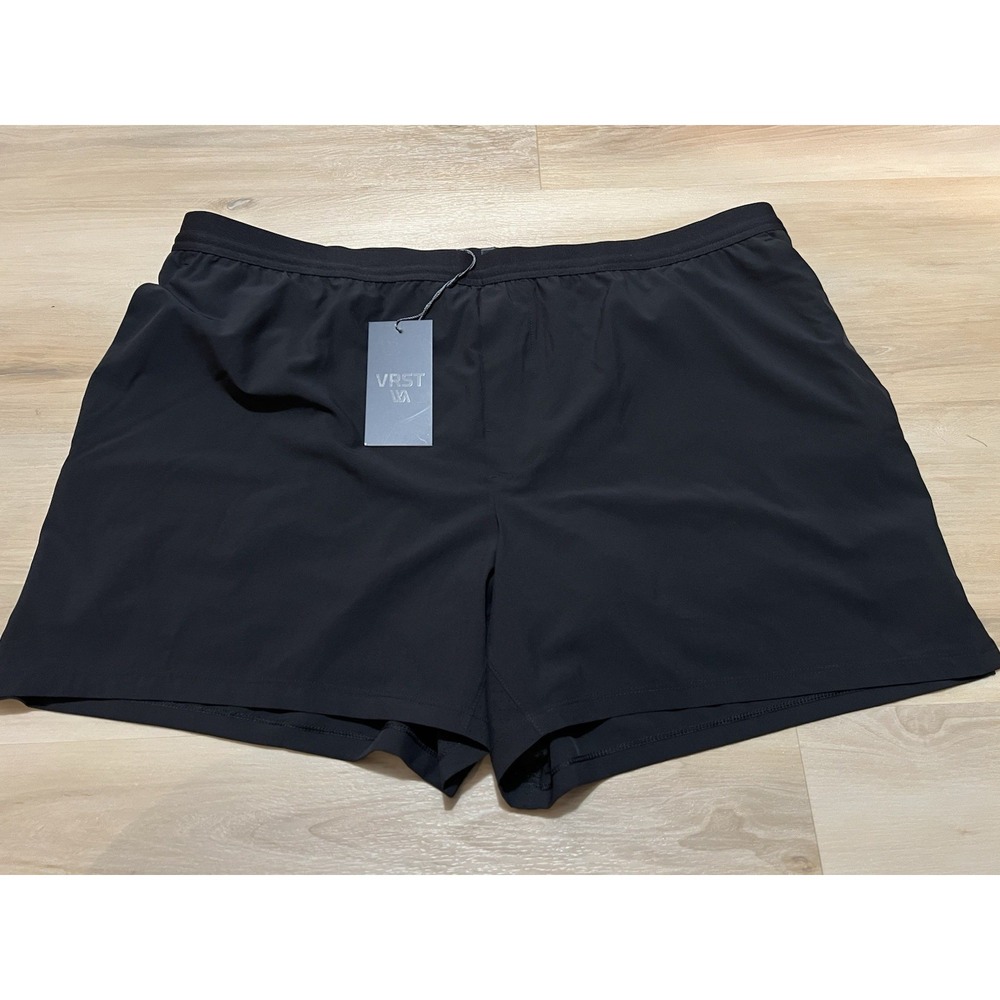 VRST Men's‎ 5" Accelerate Running Brief Short Pure Black XXL MSRP $58